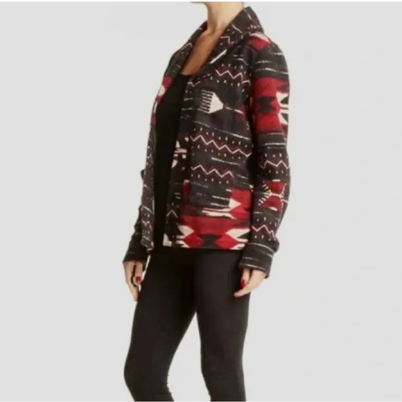 RALPH LAUREN Aztec Southwestern Print Fleece Jacket Blazer Cardigan L-2X - Picture 13 of 13